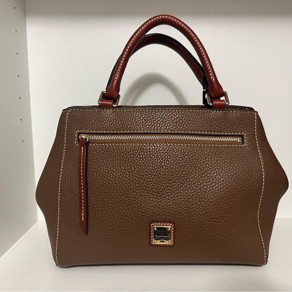 Dooney & Bourke Brown Small Zip Satchel - Picture 2 of 13